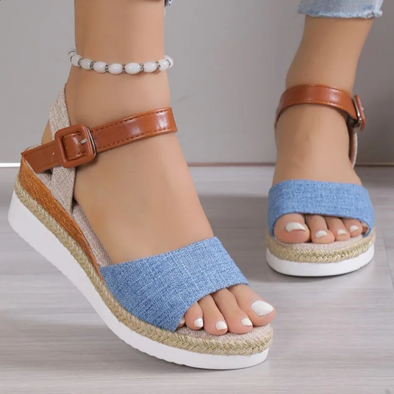 Summer Woman Sandals Shoes Soft Shoes Woman Elegant Sandals Woman Wedge Ladies Shoes Party Footwear Female Women Sandal 260306