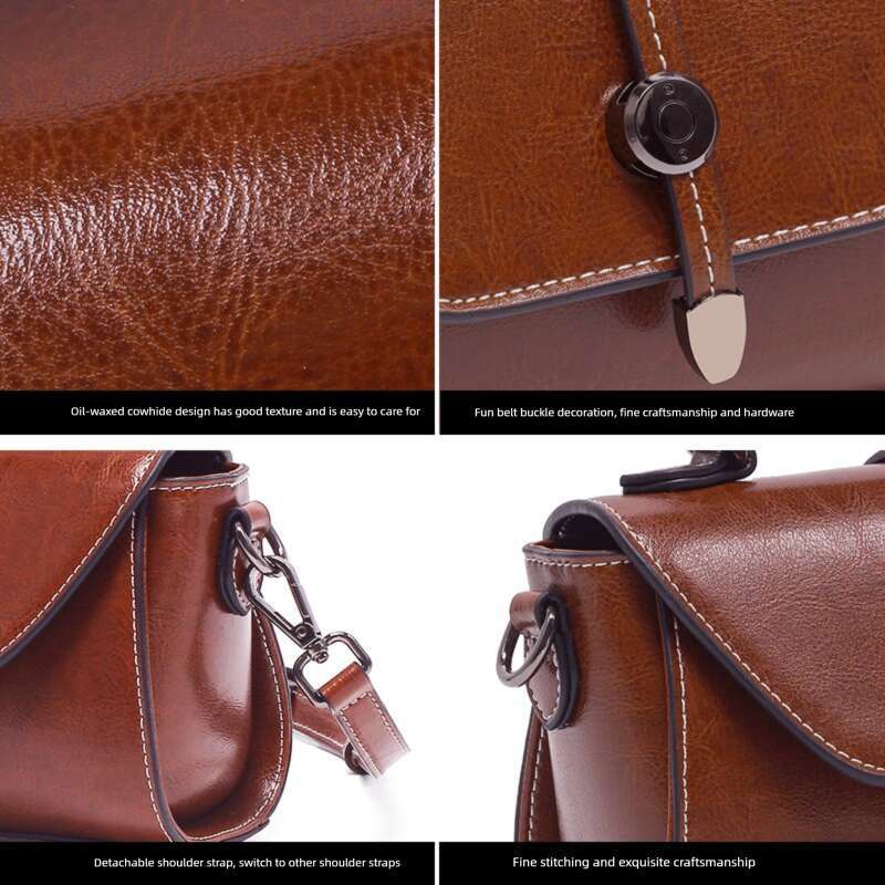 Luxury Shoulder Bags Totes Vintage Fashion Genuine Leather For Women New High End Handbag Niche Design Versatile Crossbody Bag SENYY