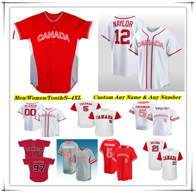 Canada 2026 World Baseball Classic WBC Jersey BO Josh Naylor Tyler O'Neill Abraham Toro Owen Caissie Otto Lopez Denzel Clarke Tyler Black Liam Hicks Edouard Julien 4XL