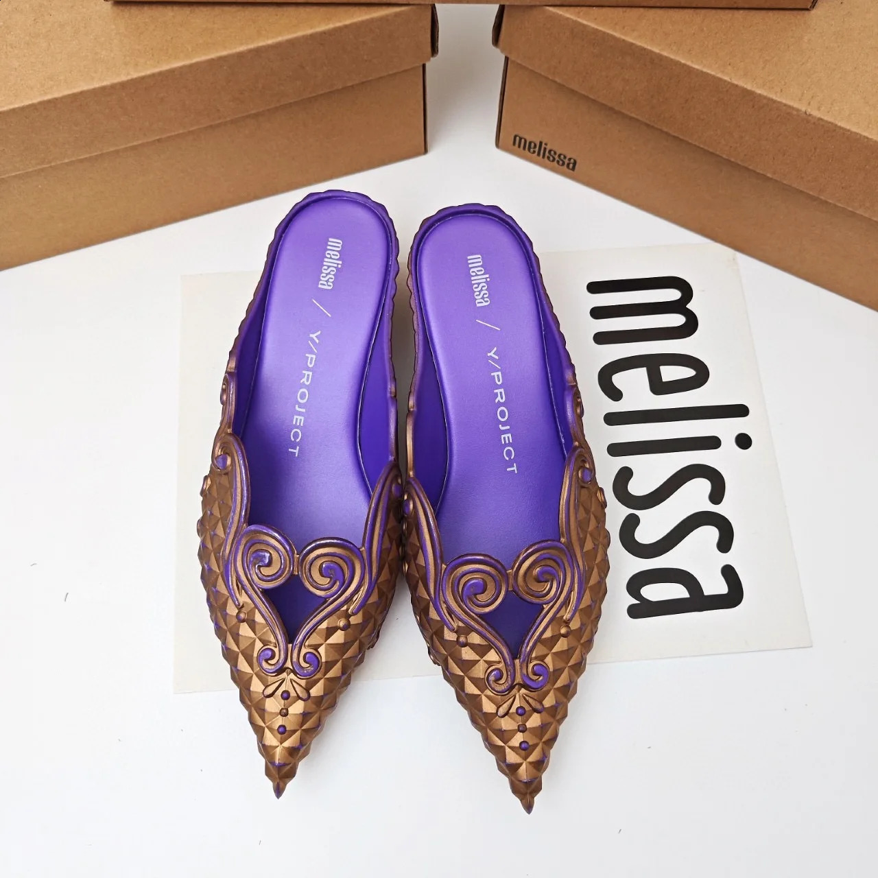 Women Sandals 2025 Spring Melissa Woman Slingback Shoes Fashion Ladies High Heels Elegant Med Heel Pointed Toe Slip on Sandal 260130