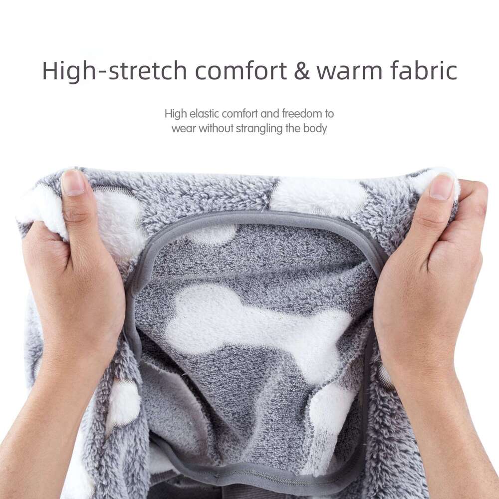 Famous brand cross-border new cross-border pet clothes flannel winter four legged full package home clothes, medium warm small dog cotton clothes pupa