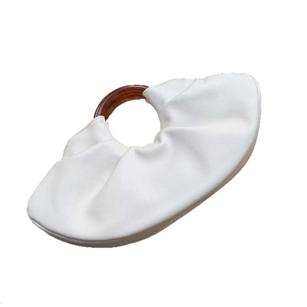 Luxury shoulder bag Hobo French retro pleated large capacity cloud bag dumpling bag round handle cow horn bag premium leather handbag SENYY