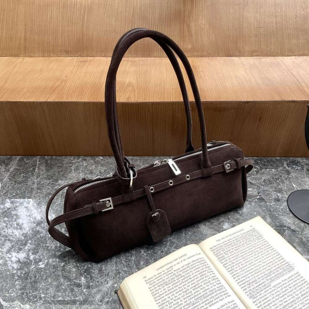 Luxury handbag leather armpit shoulder motorcycle style commuter bag French niche unique sausage bag retro versatile women's bag crossbody SENYY