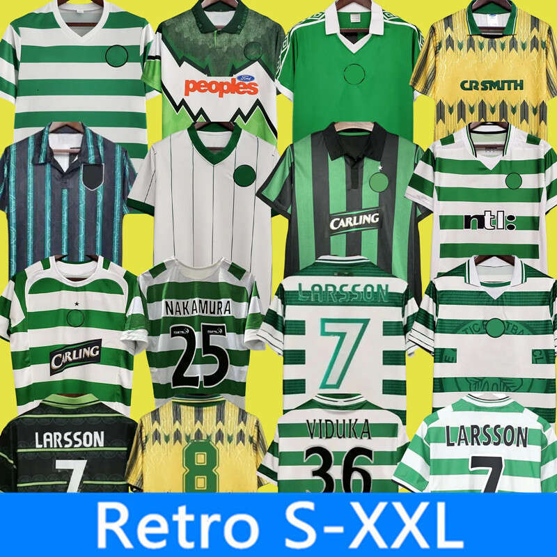 Retro Soccer Jerseys celticfc 78 80 84 86 91 92 94 96 97 05 06 football shirts Celts LARSSON SUTTON NAKAMURA KEANE Classic Vintage kits 1991 1994 2005 2006