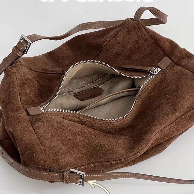 Luxury Shoulder Bags Totes Vintage Casual Commuter Large Capacity For Women New Autumn Winter Suede Tote Niche Versatile Bag SENYY