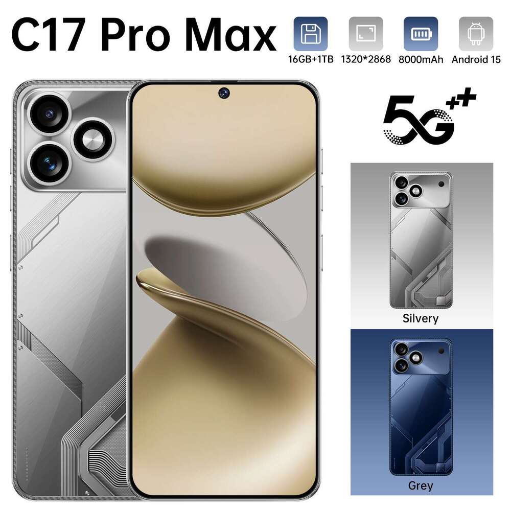 cross-border new product C17 Pro Max phone 16+1T foreign trade large screen smartphone source factory CKS