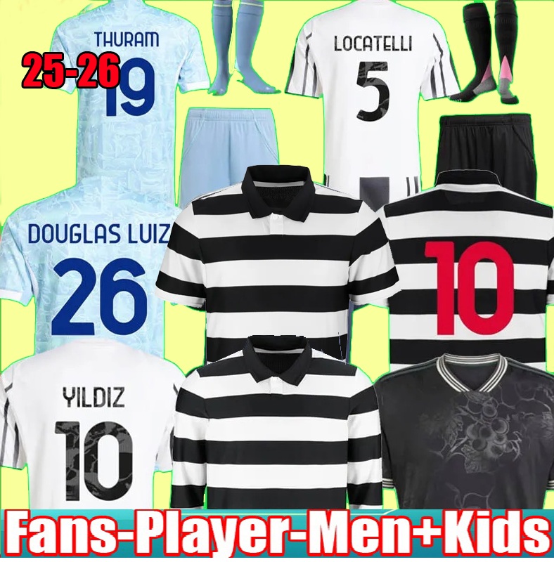 S-4XL Juventues soccer jersey 25 26 football shirt Kit JUVE top men kids Player fourth 4th YILDIZ 2025 2026 J.DAVID THURAM CAMBIASO VLAHOVIC F.CONCEICAO Sgura