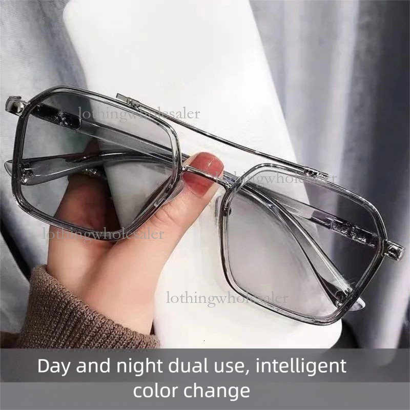 2026 Designer Polarized Color Changing Double Beam Outdoor Glasses Luxury Men's Sunscreen And UV Protection Day And Night Cycling Glasses Vacatio