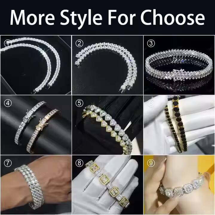 GIA IGI Certified Lab Grown Diamond Tennis Bracelet Chain 10K 14K 18K Gold Adjustable Vvs Lab Created Diamond Tennis Chain