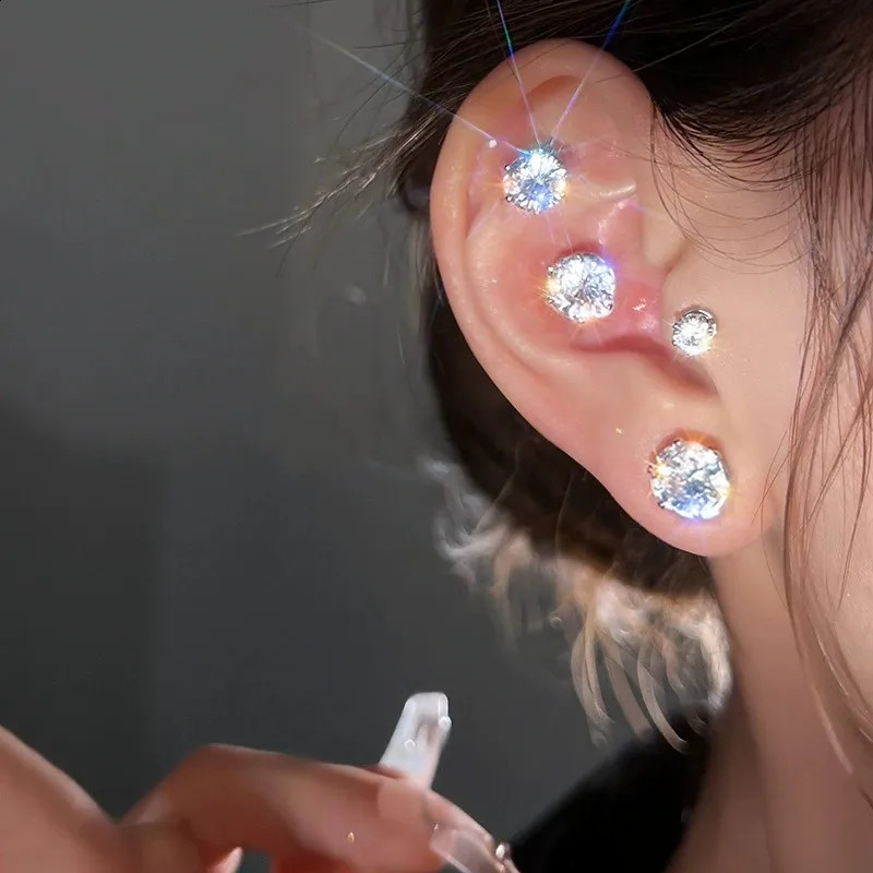 1-10 pieces of strong magnetic earring clips non perforated punk zircon earrings mens and womens body perforated jewelry 260127