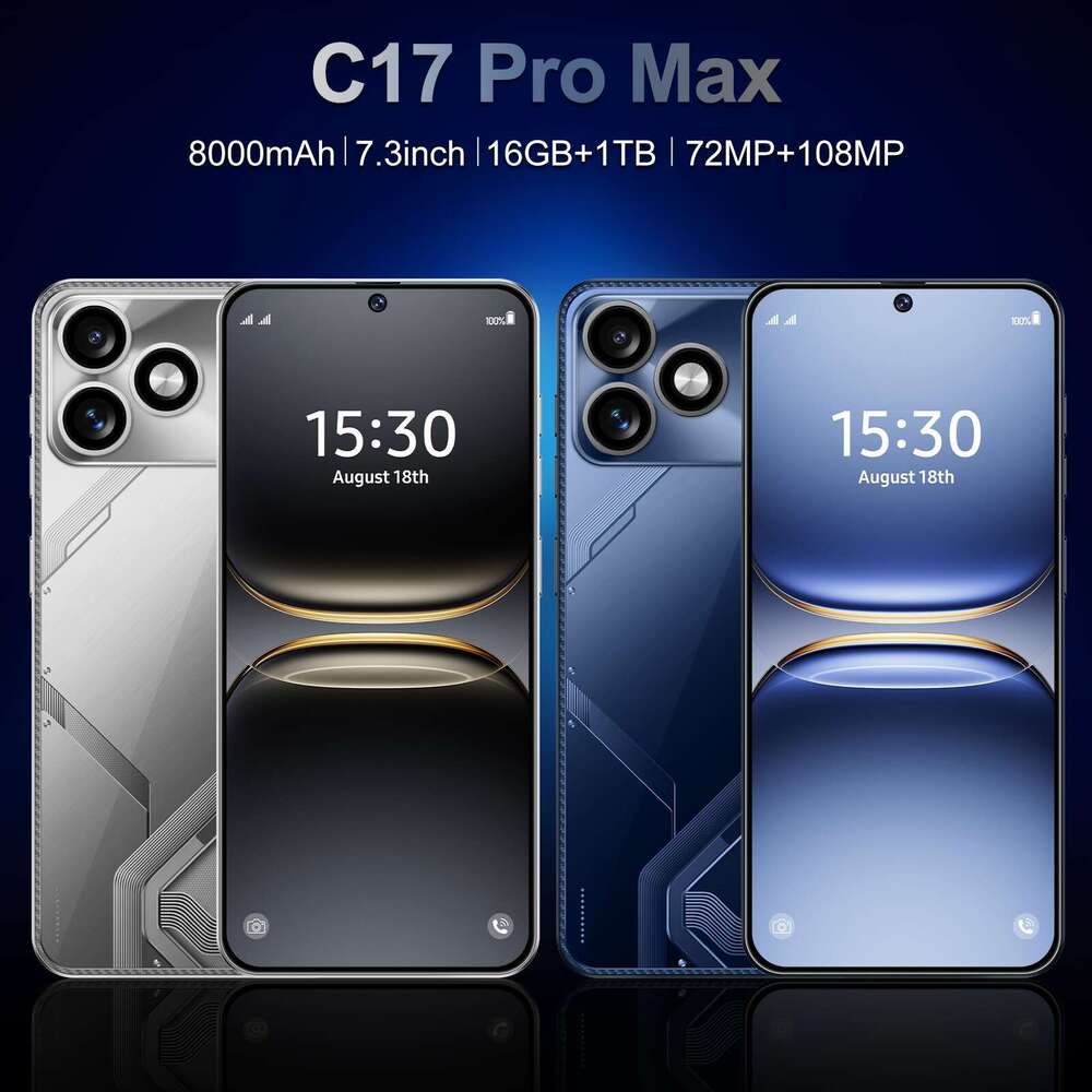cross-border new product C17 Pro Max phone 16+1T foreign trade large screen smartphone source factory CKS