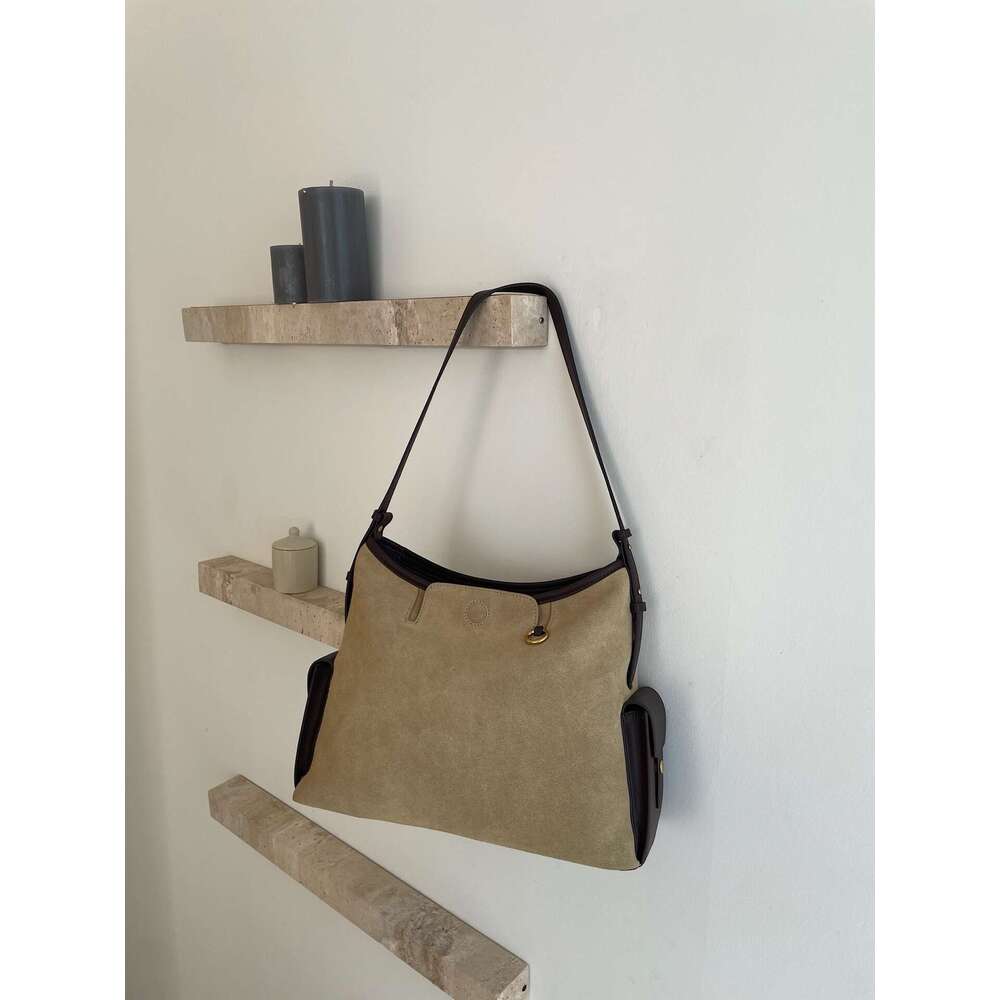 Luxury handbag autumn and winter retro new frosted cowhide shoulder bag, large capacity tote bag, mountain versatile leather women's bag SENYY