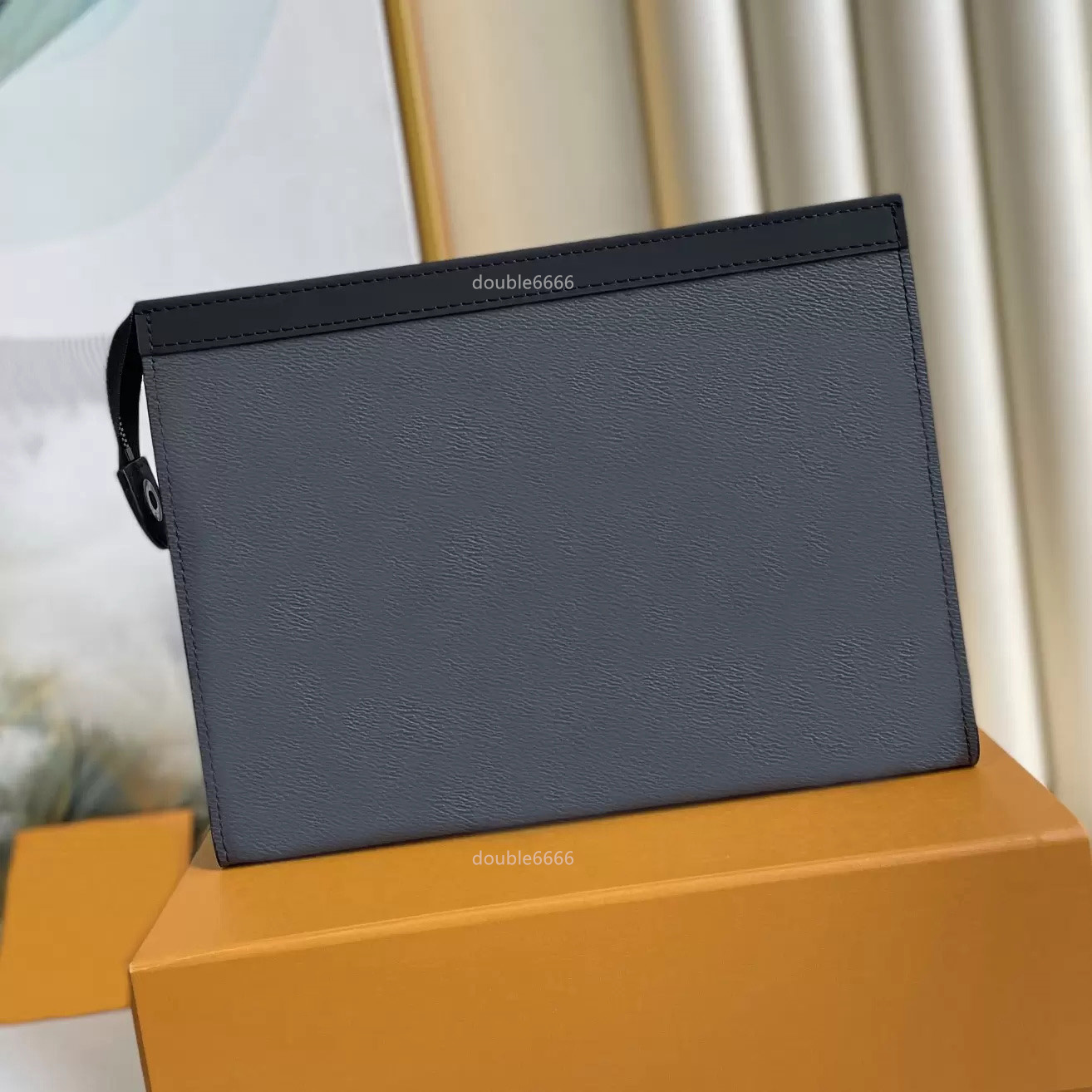 6A Designer New Mens Clutch Bag Toiletry Pouch Bags Wash Bag Make Up Box Genuine Leather Men handbags zippy bag flower clutch bag crossbody messenger bag