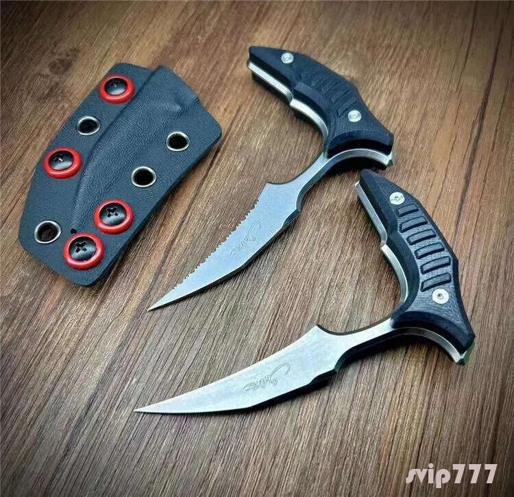 2Models Claw karambit Fixed blade Knife knives D2 Blade knife G10 Handles fixed blade knife Pocket Knives pocket knife Self-Defense folding knife EDC Tools