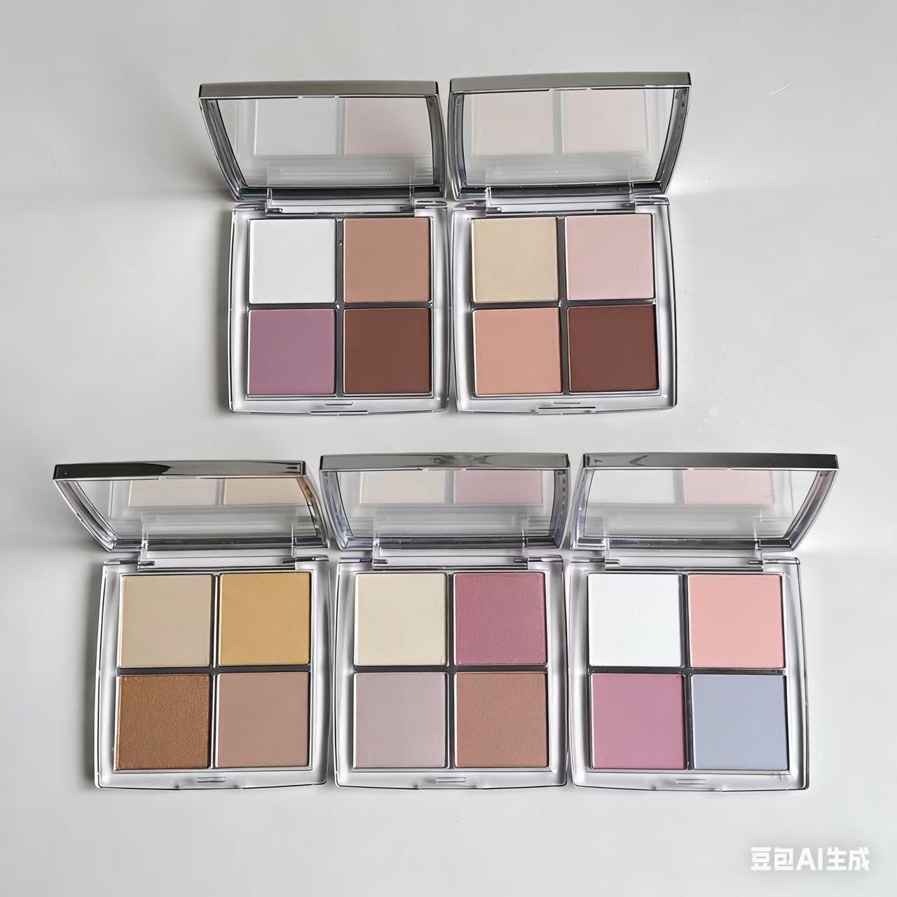 New Highlighter Powder Palette 4 Colors Glitter Contour Brighten Shimmer Dia Face Makeup Cosmetic