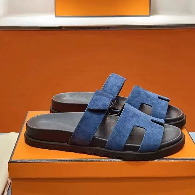 Chypre with box Designer plush slippers Oran sandals Best Quality Sliders Luxury Outwear Leisure Vacation beach flat bottom sandale slides