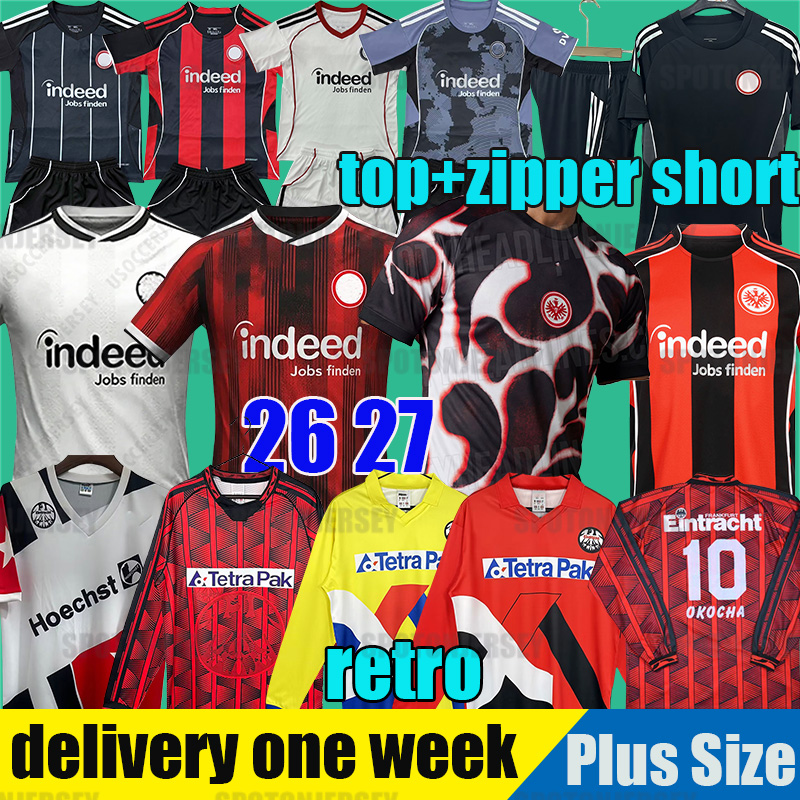 EintrachtS Frankfurt jersey 25 26 Frankfurt Soccer Jerseys 25 26 125th EKITIKE MARMOUSH DINA EBIMBE KNAUFF M.GOTZE CHAIBI SKHIRI RODE KOCH Football shirts