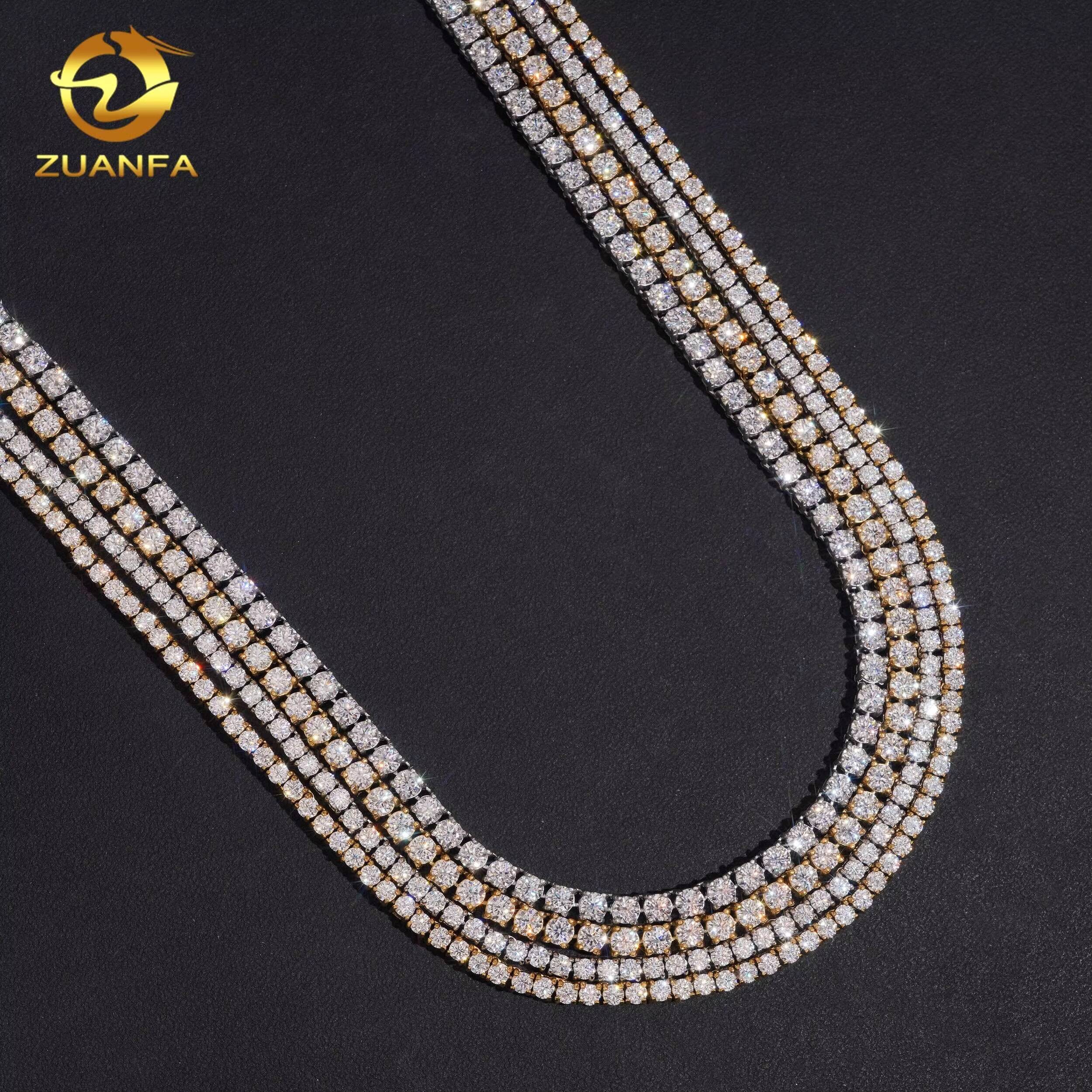 Fashion Jewelry Pass Diamond Tester Hip Hop Mens Stainless Steel Moissanite Tennis Chains