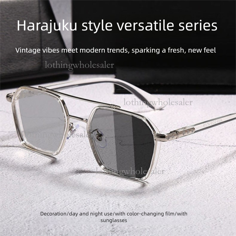 2026 Designer Polarized Color Changing Double Beam Outdoor Glasses Luxury Men's Sunscreen And UV Protection Day And Night Cycling Glasses Vacatio