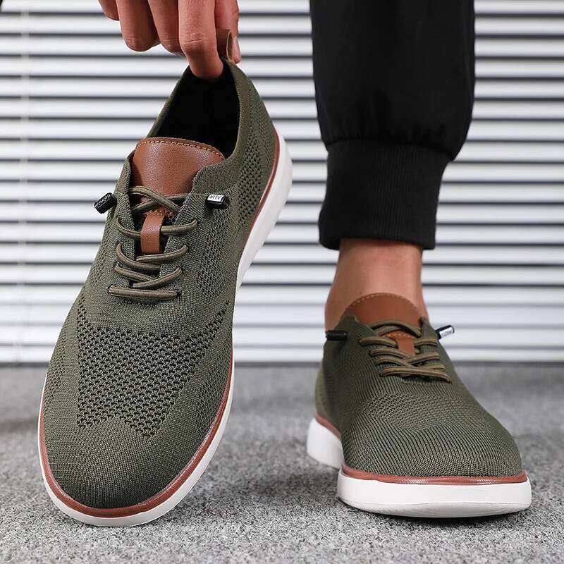 Hiking Men's High Quality Knitted Mesh Breathable Design Lightweight Comfortable Flat Shoes Gym Training Tennis Sneakers