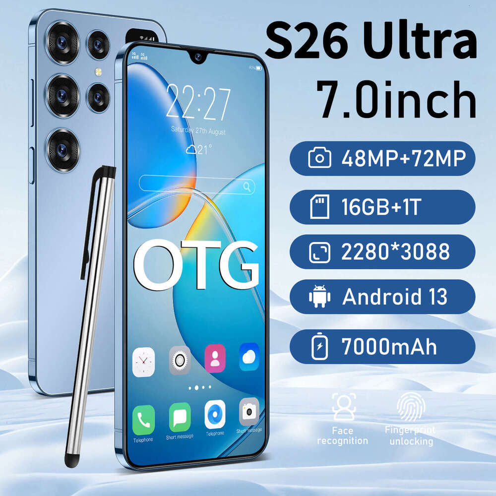 Famous brand's new cross-border S26 Ultra intelligent Android 5G phone, 7.3-inch Android 16+1TB, factory direct sales CKS