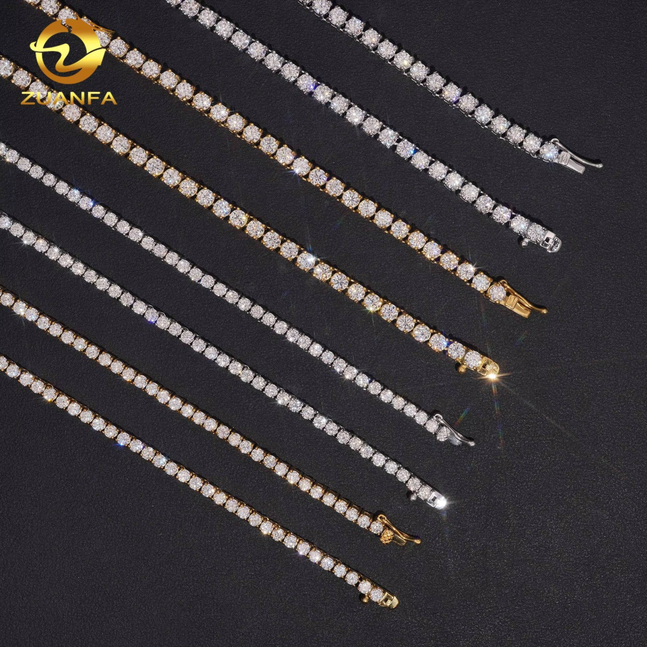 Fashion Jewelry Pass Diamond Tester Hip Hop Mens Stainless Steel Moissanite Tennis Chains
