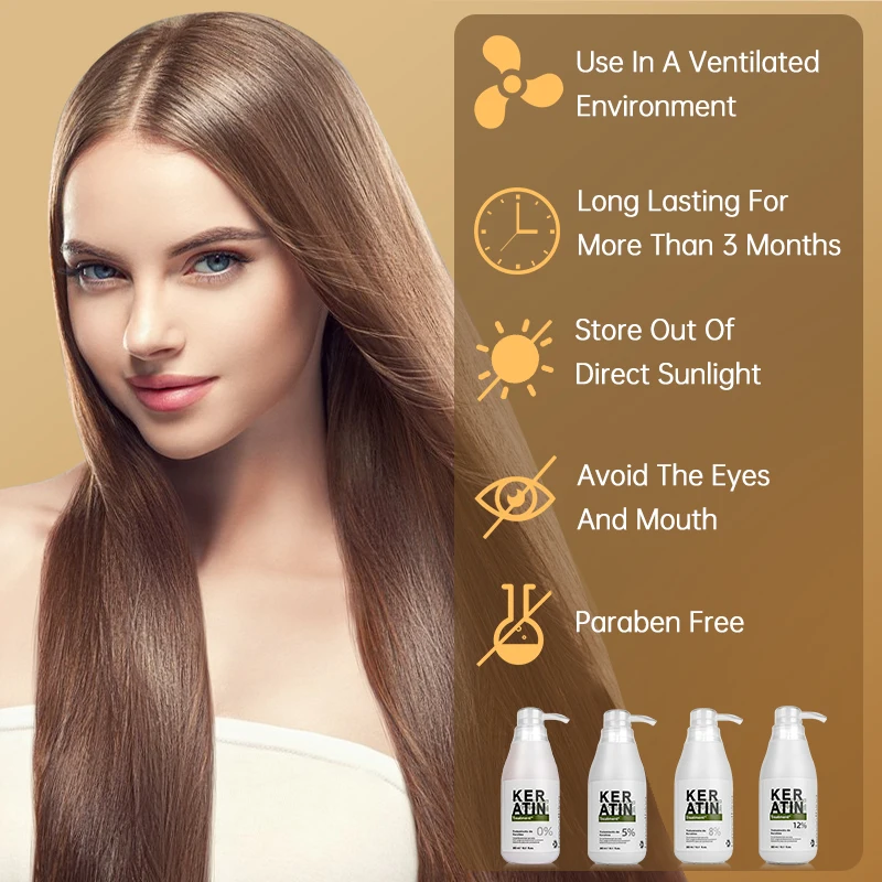 Shampoo Conditioner PURC Brazilian Keratin Treatment maquillaje Formalin Professional Straightening Smoothing Curly Frizz Dry Repair Cream Hair Care Y