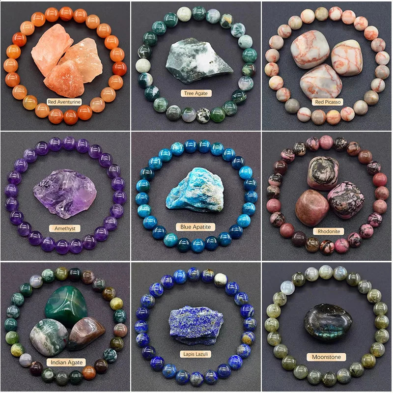 68mm Real Nature Stone Beads Bracelets for Women Men Lapis Lazuli Genuine Original Purple Reiki Crystal Quartz Jewelry 260206