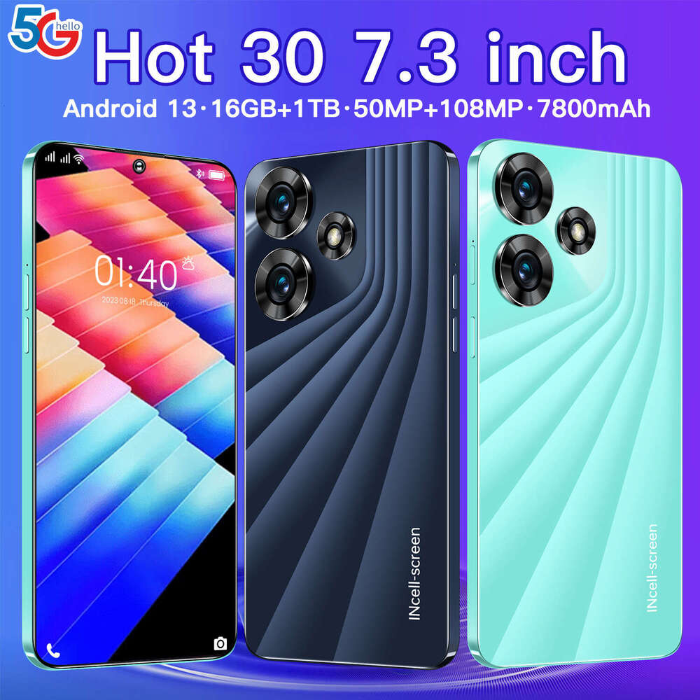 Famous brand cross-border new product Hot Android smartphone 7.3-inch 16+1T phone factory price CKS