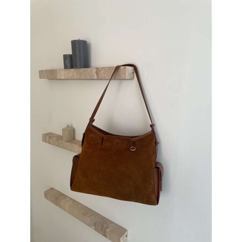 Luxury handbag autumn and winter retro new frosted cowhide shoulder bag, large capacity tote bag, mountain versatile leather women's bag SENYY