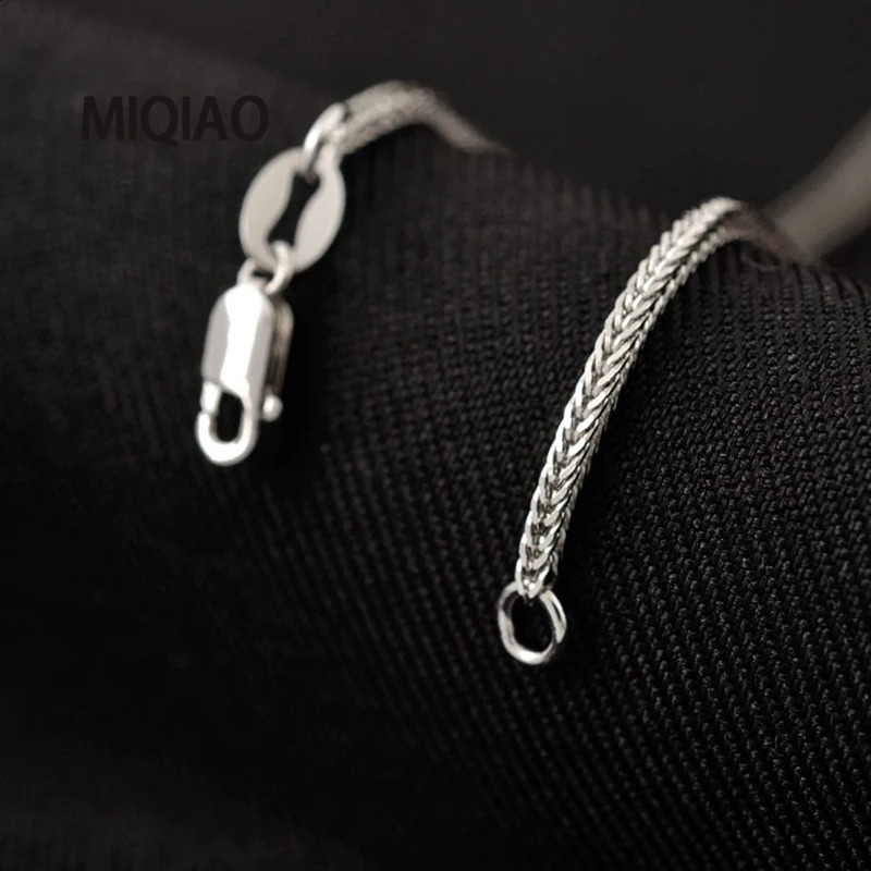 MIQIAO 925 Sterling Silver Chopin Chain Platinum Rose Gold Color Long 40 45 50 55 60 65 70 80 CM Wide 16 MM Men Women Necklace 260130