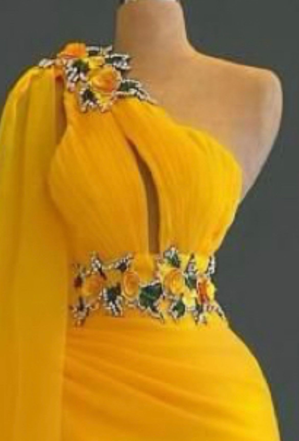 Aso Ebi Arabic Yellow Mermaid Prom Dress lace Beaded Evening Formal Party Second Reception Birthday Engagement Gowns Dresses Robe De Soiree F16