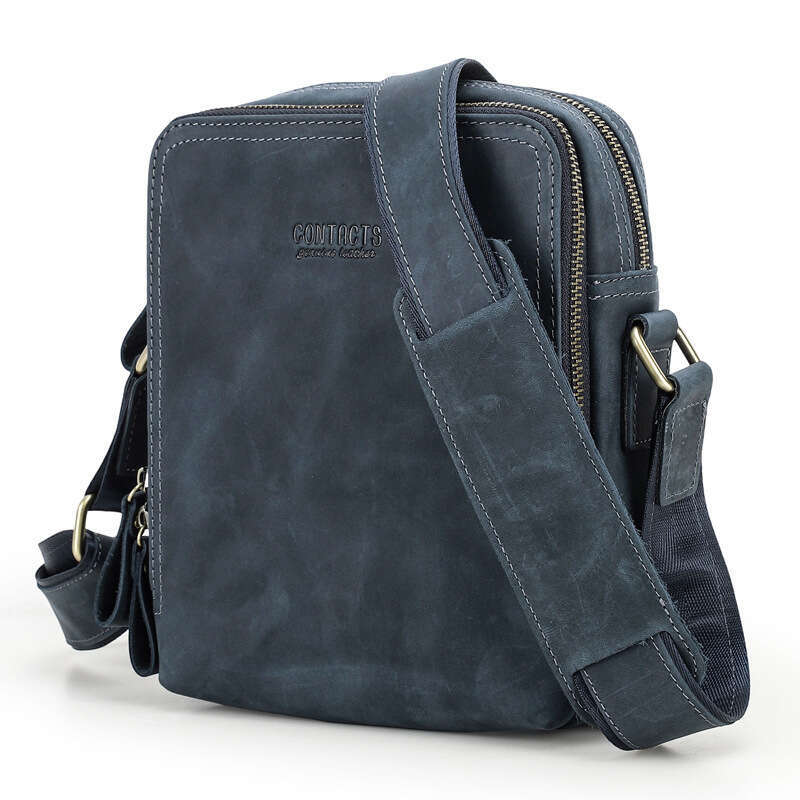 Luxury Shoulder Bags Totes Black Angel Factory Direct Sale Retro Crazy Horse Genuine Leather Men S Crossbody Bag Cross Border Dropshipping SENYY