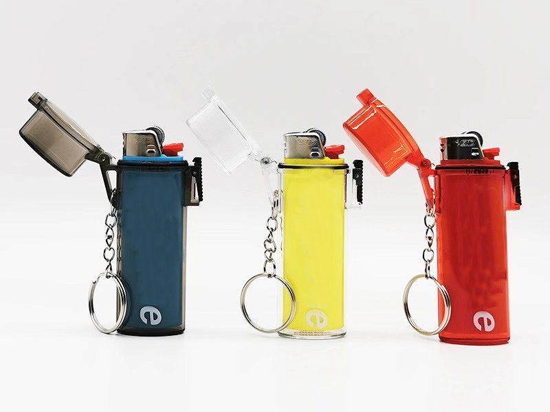 20ss Waterproof Lighter Case 3 colors Transparent red grey popular Lanyard for Keys Chain straps