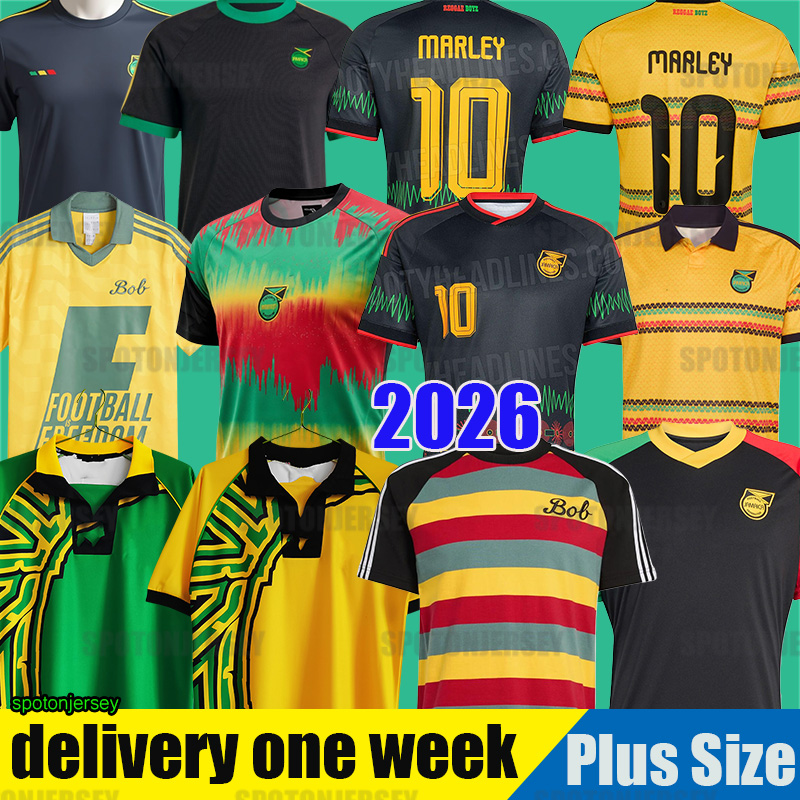 MARLEY Jamaica soccer jerseys 2026 world cup copa national football shirts trainning 2026 Jamaica jersey Retro Kit 1998 home away pre match maillot jamaique 2026
