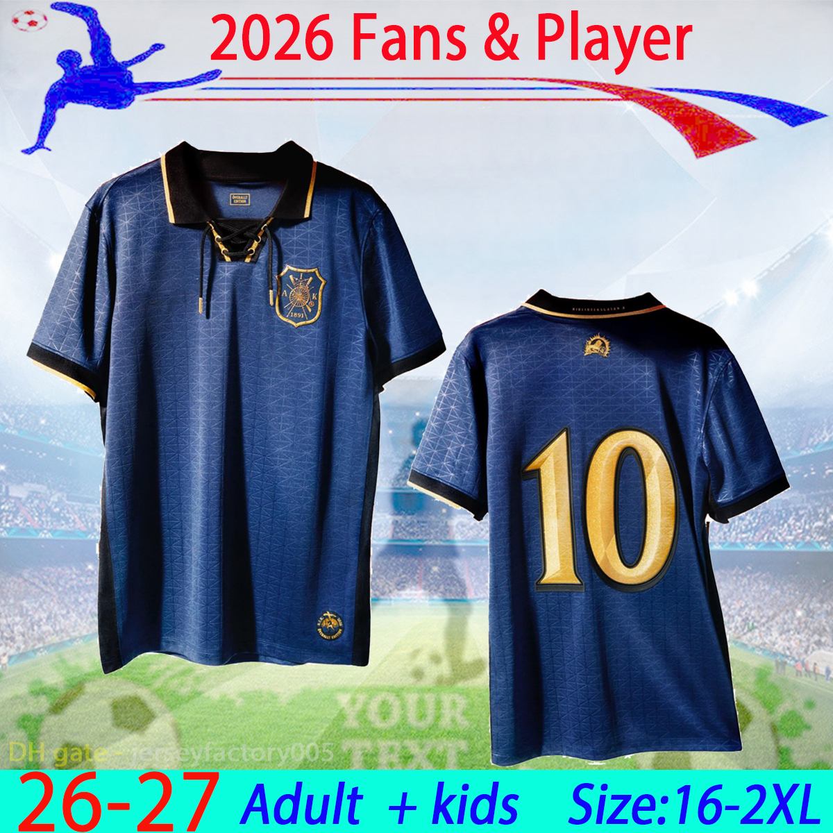 2026 2027 S-4XL AIK soccer jerseys men tops tee shirts Smoking-lirare special limited-edition Fotboll shirts all black Solna