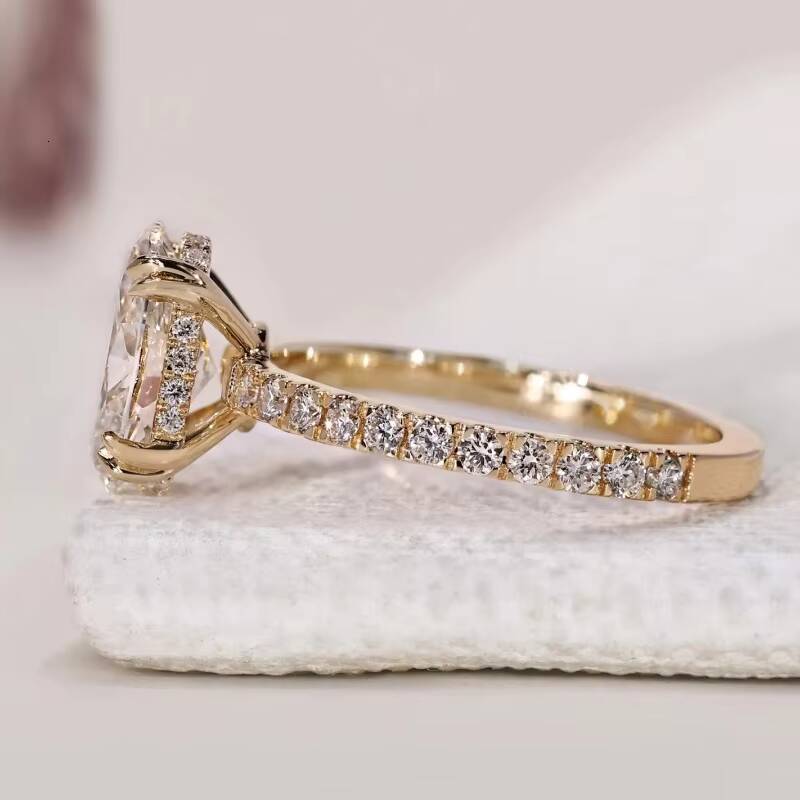 14k 18k Solid Gold Lab Grown Diamond Engagement Ring for Men Women Igi Gia Certified 2ct 3ct Vvs Lab Diamond Jewelry Custom