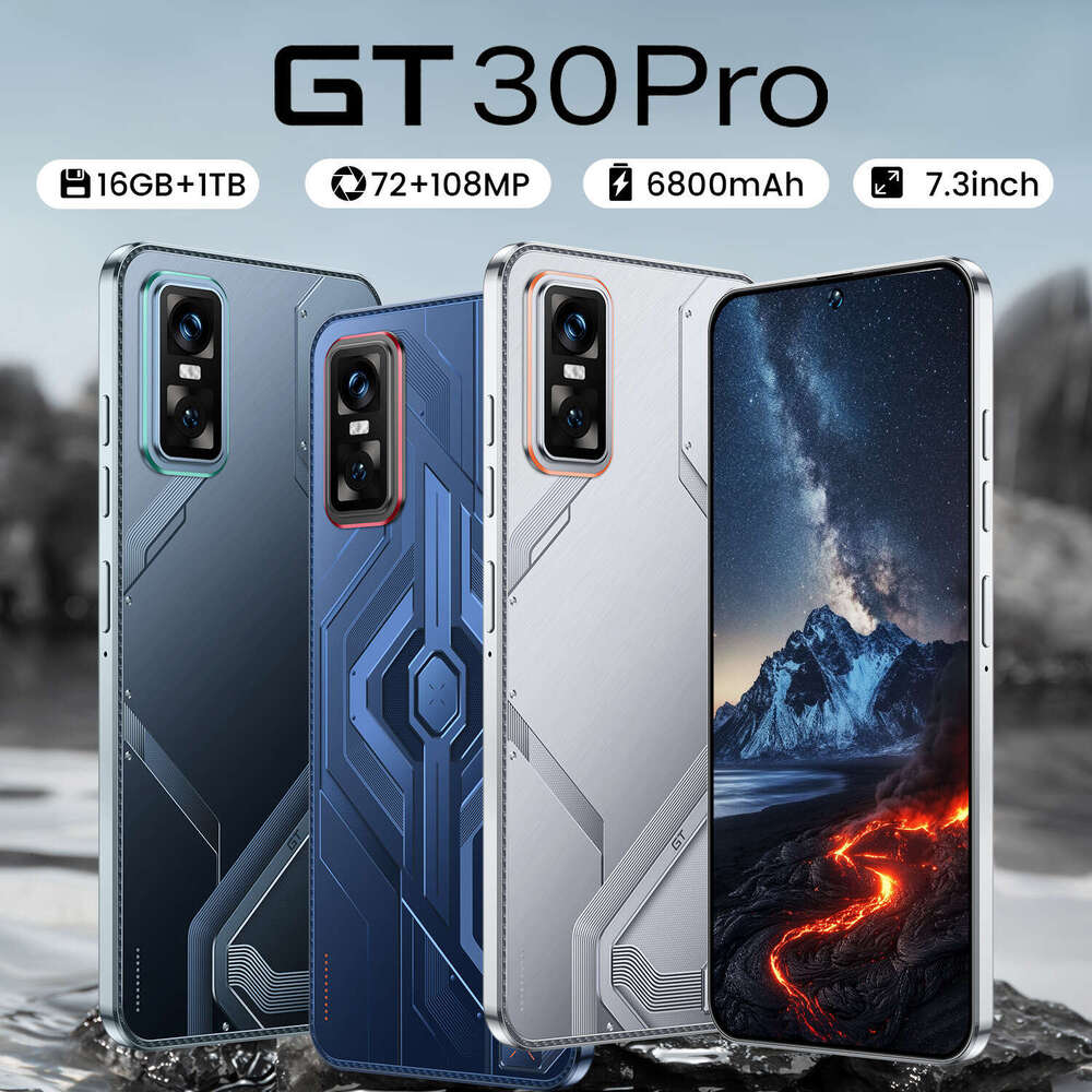 Famous brand cross-border GT 30 Pro Android 16+1T smartphone 7.3 large screen Android phone source manufacturer CKS