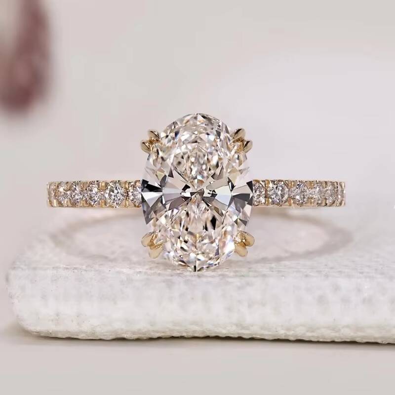 14k 18k Solid Gold Lab Grown Diamond Engagement Ring for Men Women Igi Gia Certified 2ct 3ct Vvs Lab Diamond Jewelry Custom