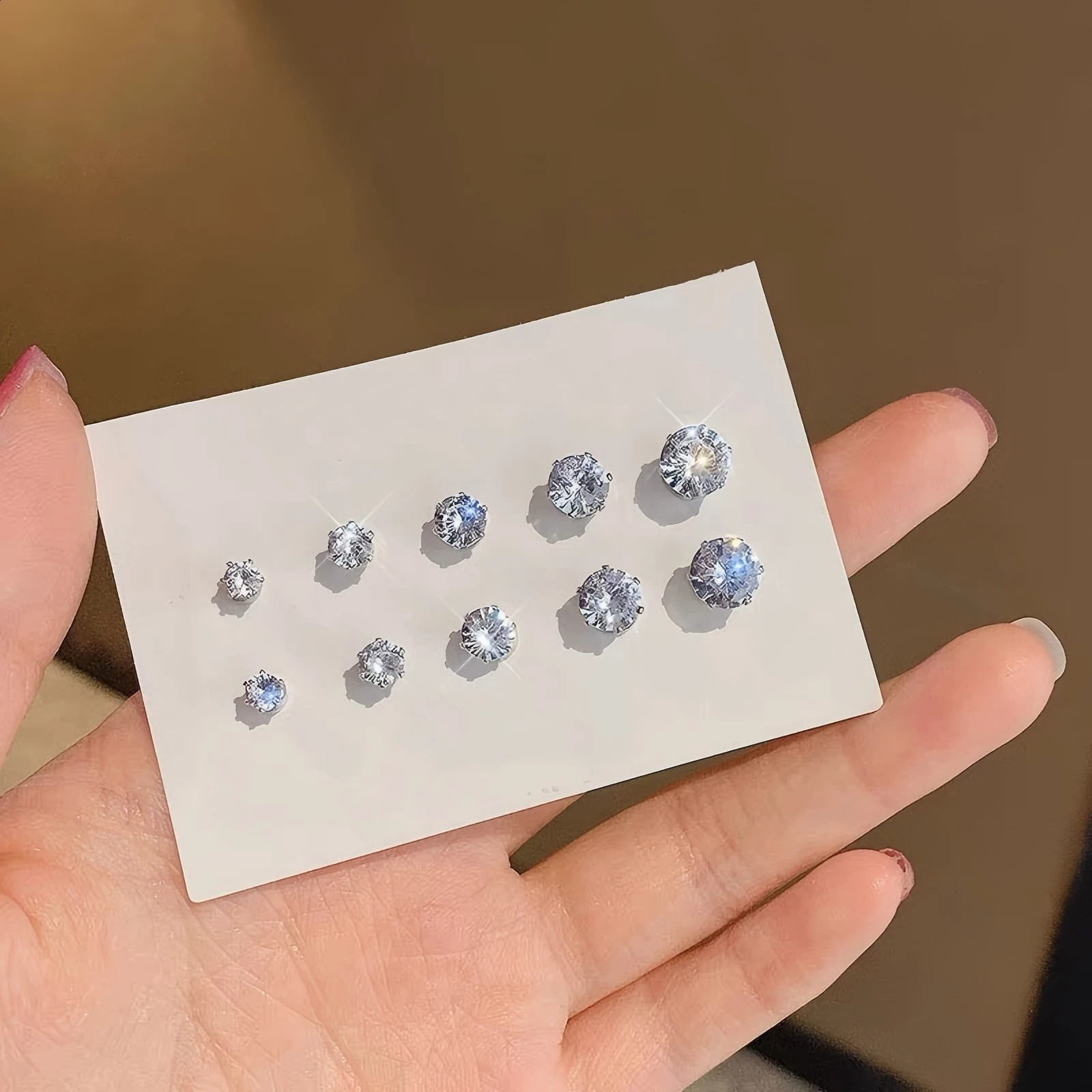 1-10 pieces of strong magnetic earring clips non perforated punk zircon earrings mens and womens body perforated jewelry 260127