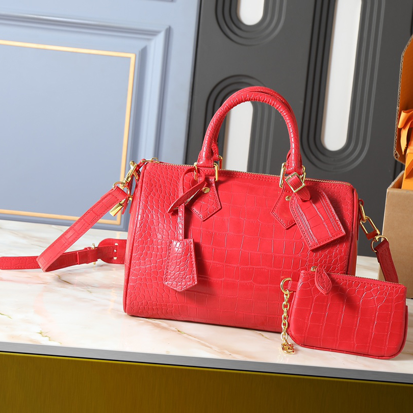 Designer Bag Luxury Speedyy Bandouliere 25cm Bag Boston Tote Bag Plain Handbag Shoulder Bag Crossbody Genuine Leather Bag M87286 M17281 M17282