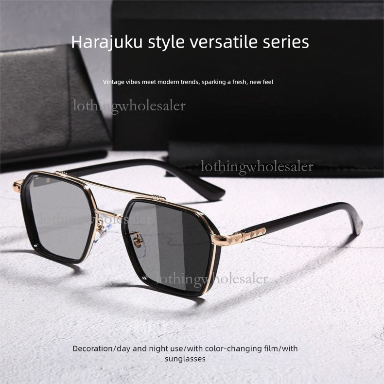 2026 Designer Polarized Color Changing Double Beam Outdoor Glasses Luxury Men's Sunscreen And UV Protection Day And Night Cycling Glasses Vacatio