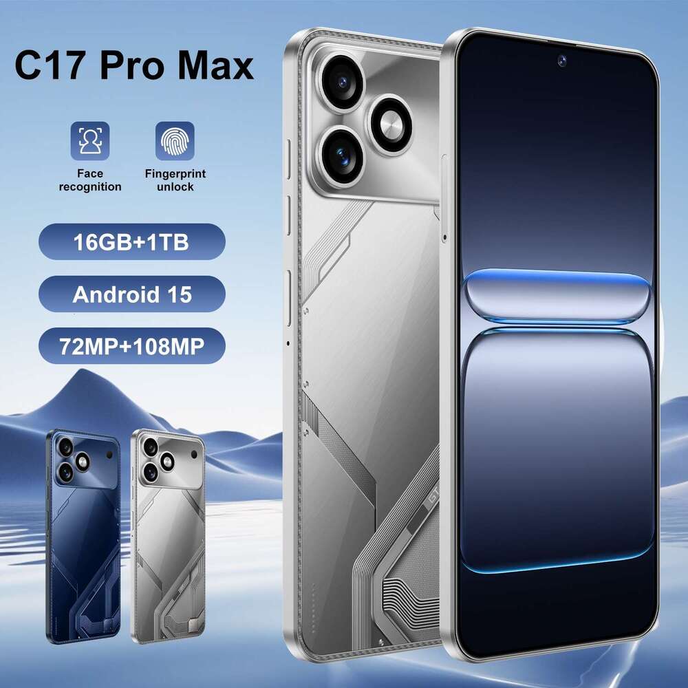 cross-border new product C17 Pro Max phone 16+1T foreign trade large screen smartphone source factory CKS