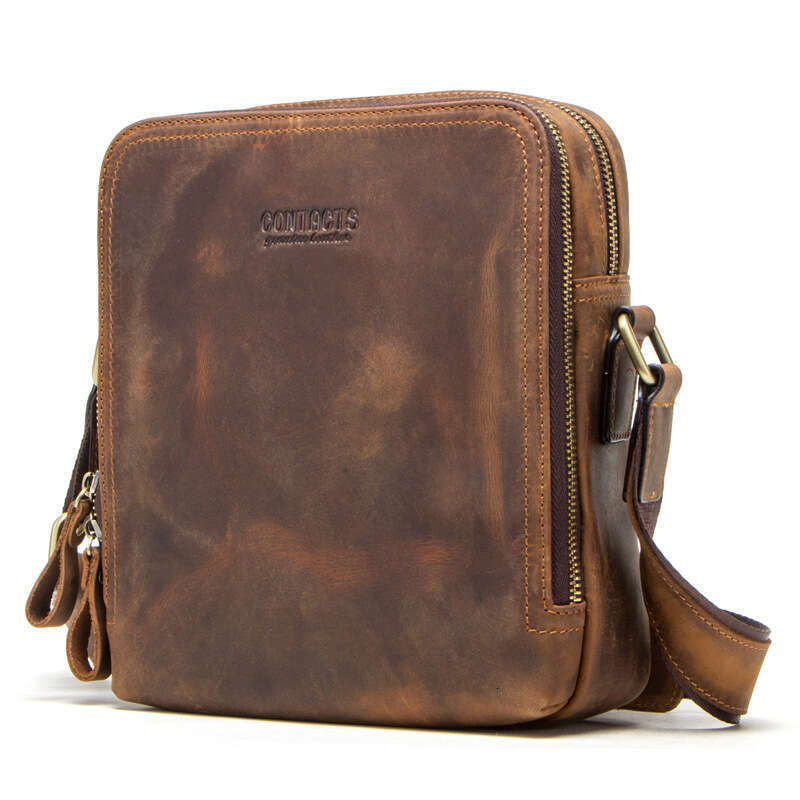 Luxury Shoulder Bags Totes Black Angel Factory Direct Sale Retro Crazy Horse Genuine Leather Men S Crossbody Bag Cross Border Dropshipping SENYY