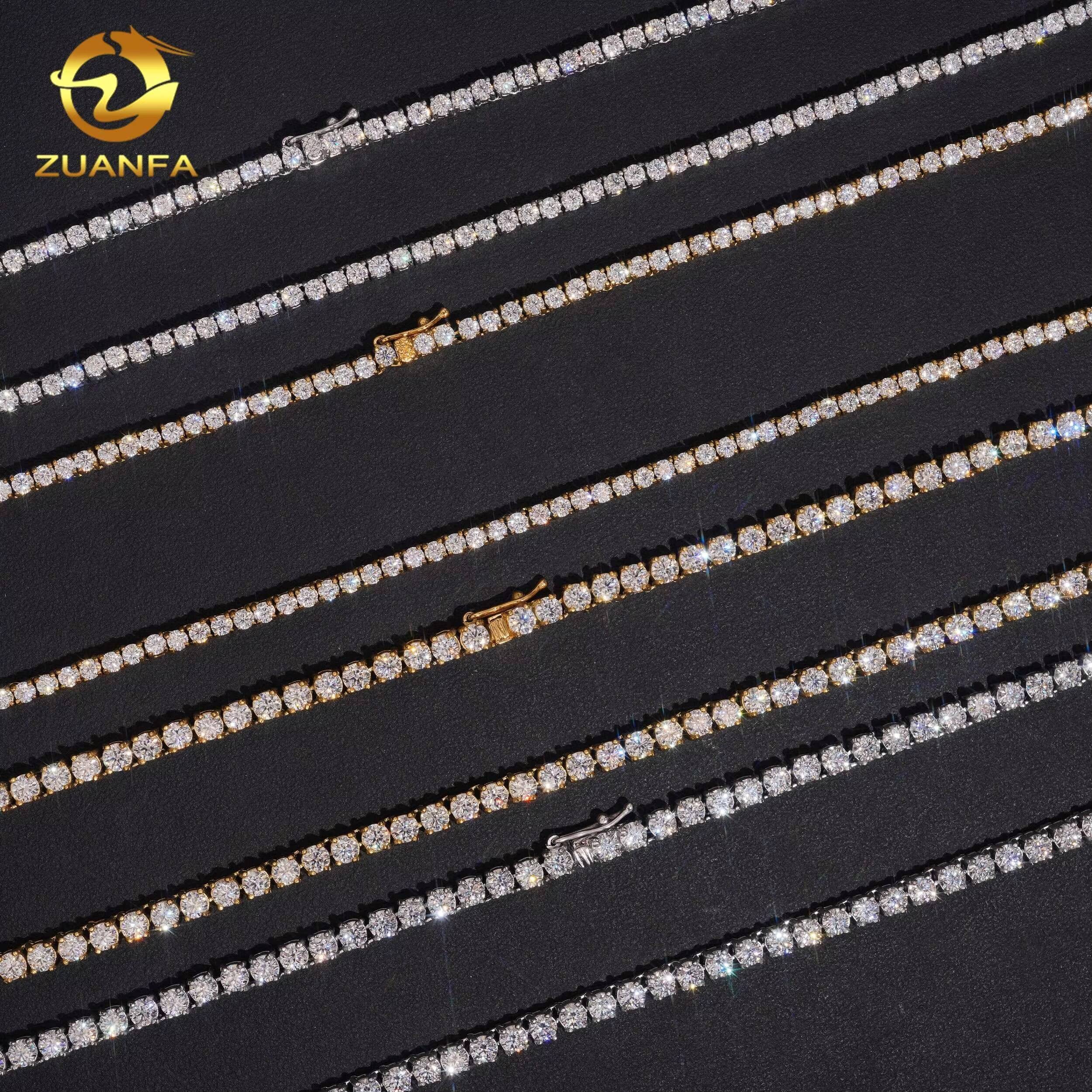 Fashion Jewelry Pass Diamond Tester Hip Hop Mens Stainless Steel Moissanite Tennis Chains