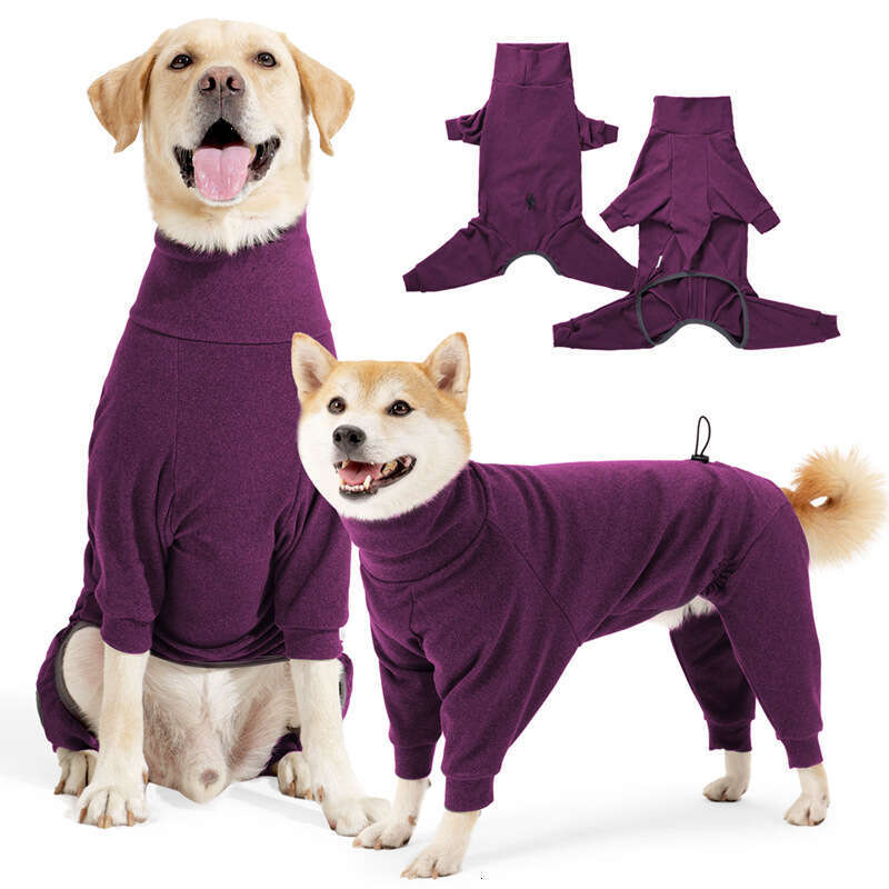 Famous brand cross-border new pet clothing, big dog quadruped clothing, high neck warm and cold resistant winter big dog clothing pupakaIK