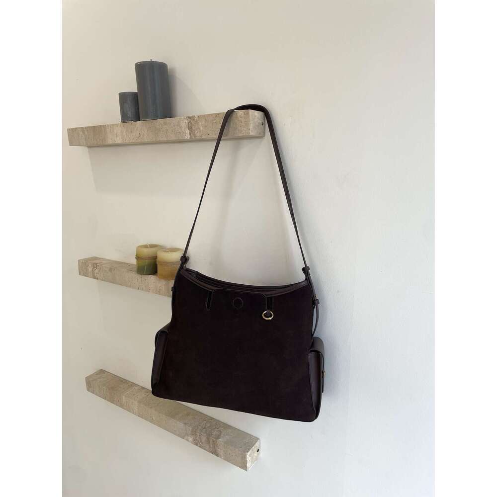 Luxury handbag autumn and winter retro new frosted cowhide shoulder bag, large capacity tote bag, mountain versatile leather women's bag SENYY