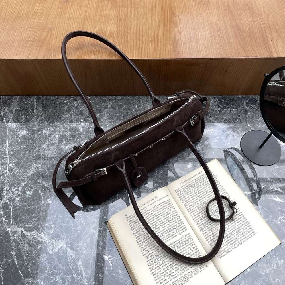 Luxury handbag leather armpit shoulder motorcycle style commuter bag French niche unique sausage bag retro versatile women's bag crossbody SENYY