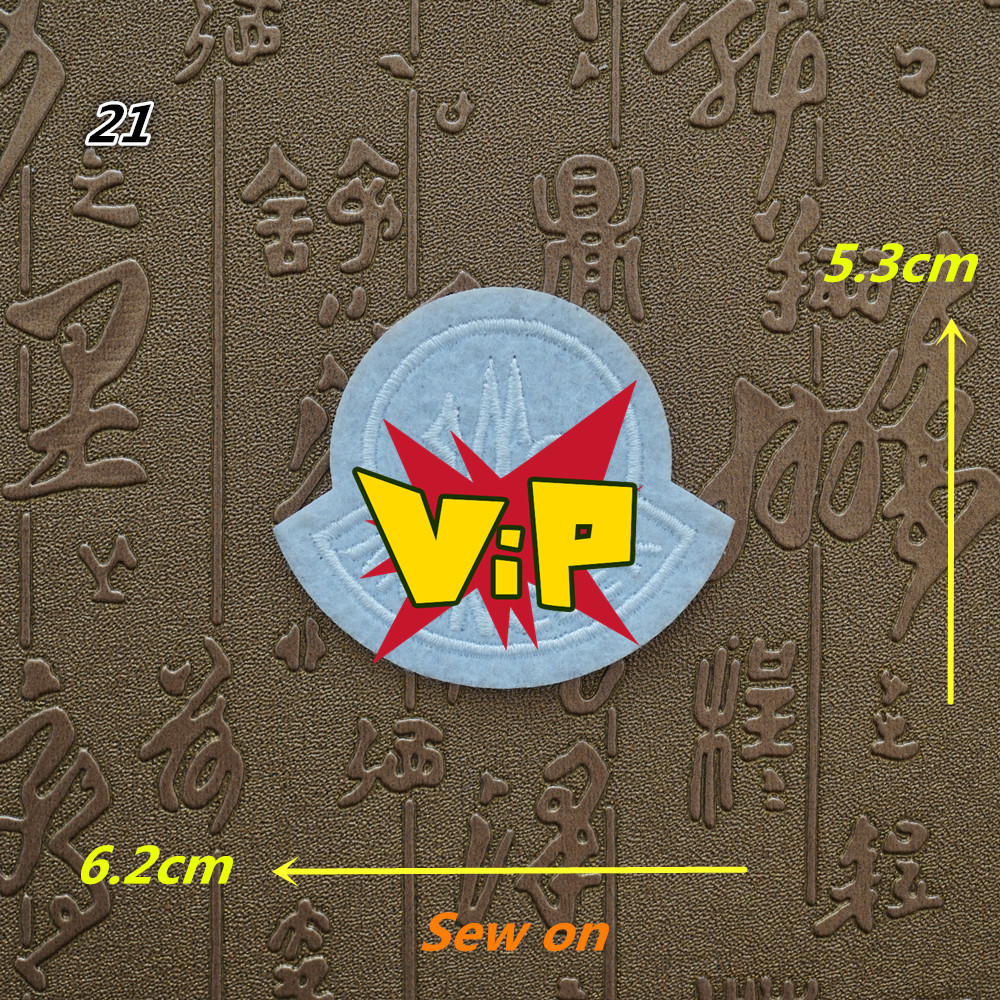 5 pieces/bag letter "MON" Embroidery logo Clothing accessories DIY decorative clothing