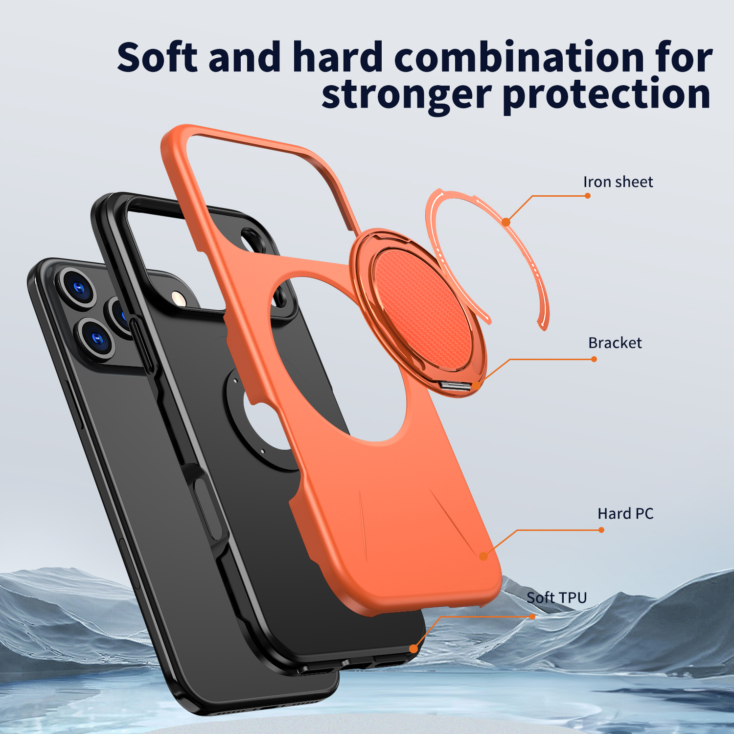 Luxury 360 Magnetic Ring For Magsafe Wireless Armor Shockproof Case For iPhone 17 17e 16 15 14 13 12 11 Pro Max Samsung S26 Ultra S25 Edge S24 FE S23  - view 8